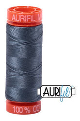 Aurifil Mako 50wt Cotton 200 m 220 yd. spool - 1158 Medium Grey